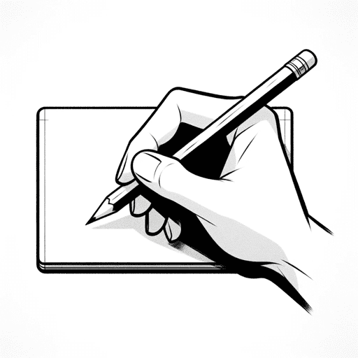 A hand drawing on an index card for a storyboard