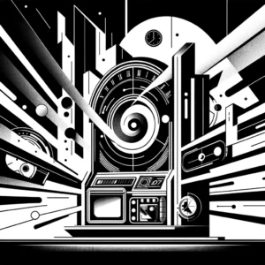 A time machine illustration