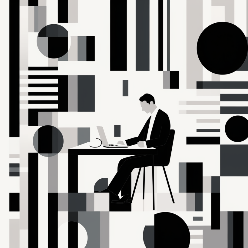 Illustration of a prompt writer