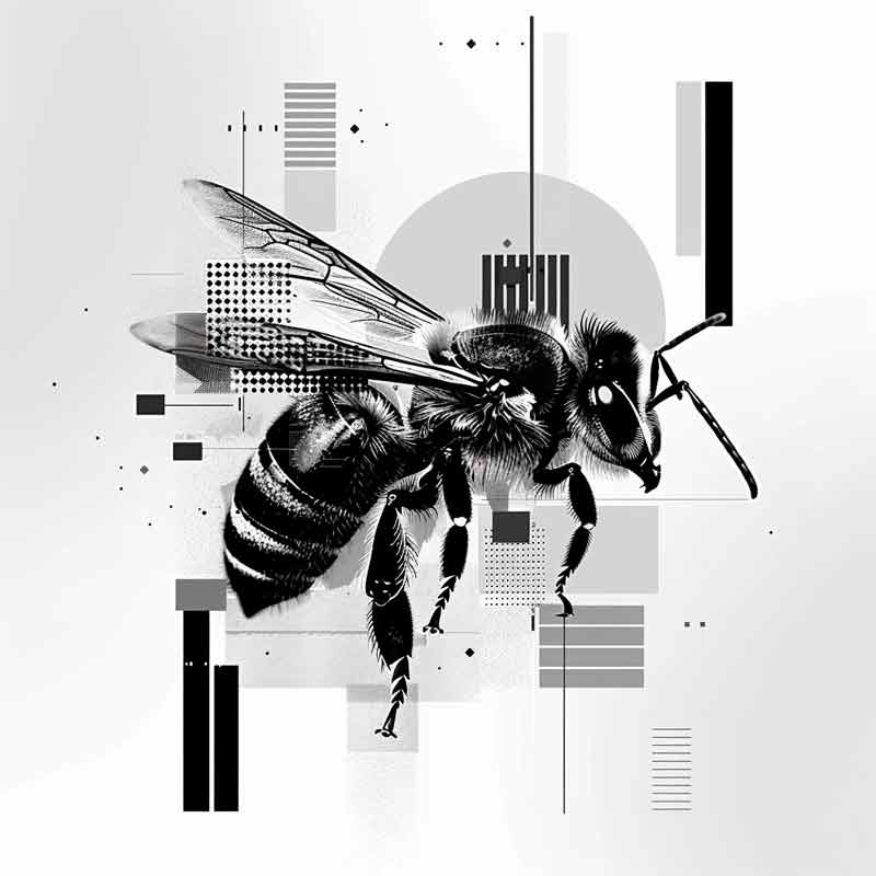 Bee representing a metaphor